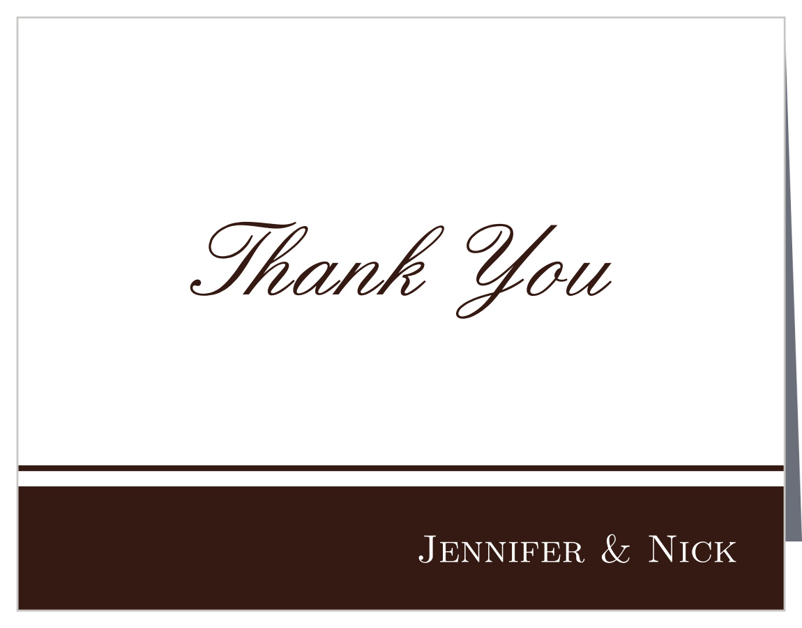 Simple Luxury Wedding Thank You Cards