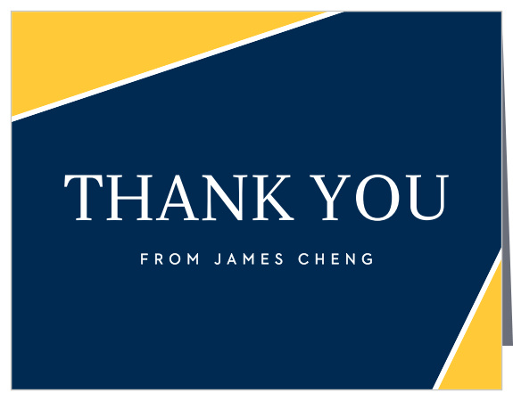 Thank friends and family who celebrated your graduation with the School Colors Graduation Thank You Card. 