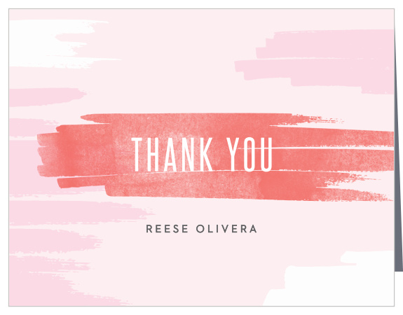 Share your gratitude artistically with the Brush Girl Graduation Thank You Card. 