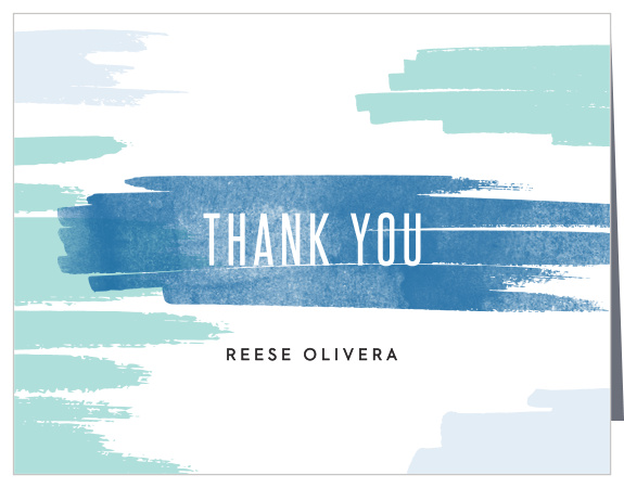 Share your gratitude artistically with the Brush Boy Graduation Thank You Card. 