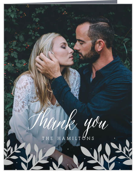 Make sure your friends and loved ones feel your appreciaion, post-wedding, by sending them our lovely Whimsical Love Birds Wedding Thank You Cards!