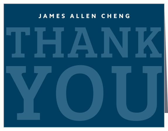 Thank friends and family for their gifts and well wishing with the Big Year Graduation Thank You Card. 