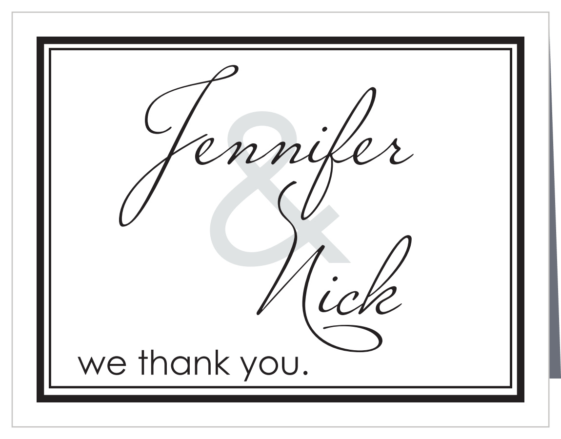 Formal Photo Wedding Thank You Cards