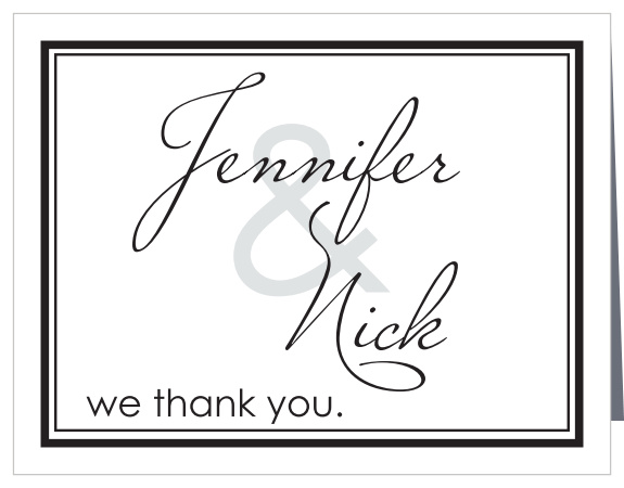Simple, sophisticated, modern and bold, our Formal Photo thank you card is a beautiful way to say thank you to all the generous people in your life who helped you celebrate your big day in style.