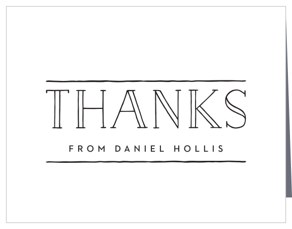 Create simply sophisticated thank you cards with the Contemporary Class Graduation Thank You Card. 