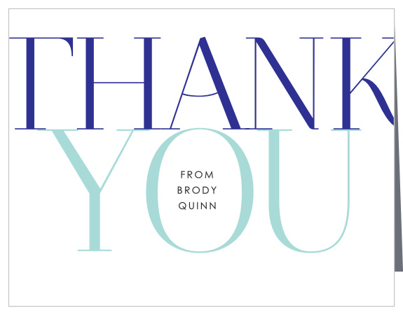 Share your gratitude with the typographic style of the Stacked Year Graduation Thank You Card.