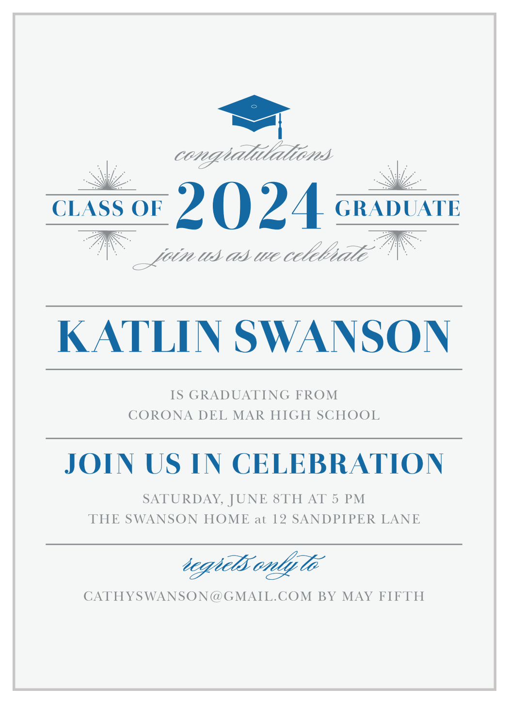 Posh Celebration Graduation Announcements