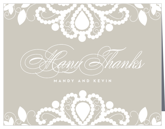 Share appreciation for the support and presence of family and friends on your big day with our Old Fashioned Charm Wedding Thank You Cards.