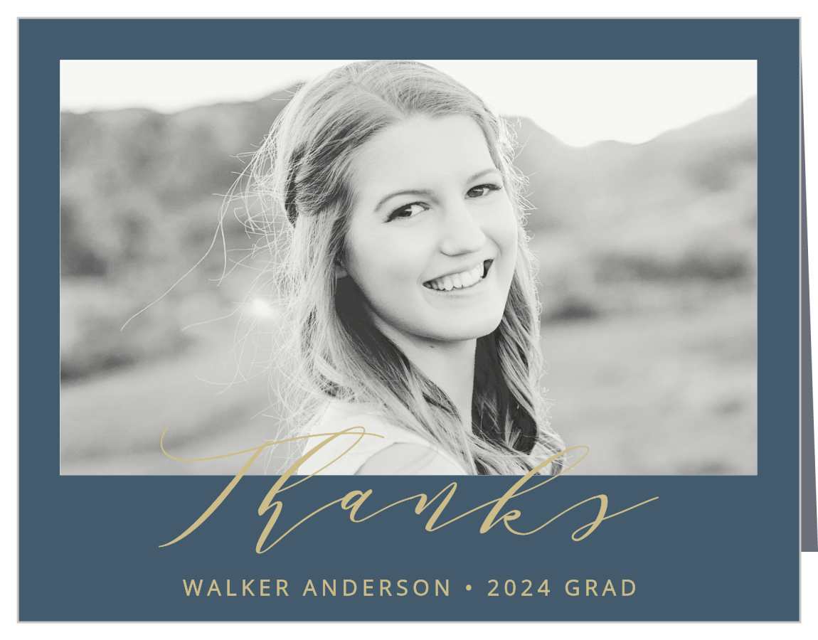 Modern Calligraphy Graduation Thank You Cards