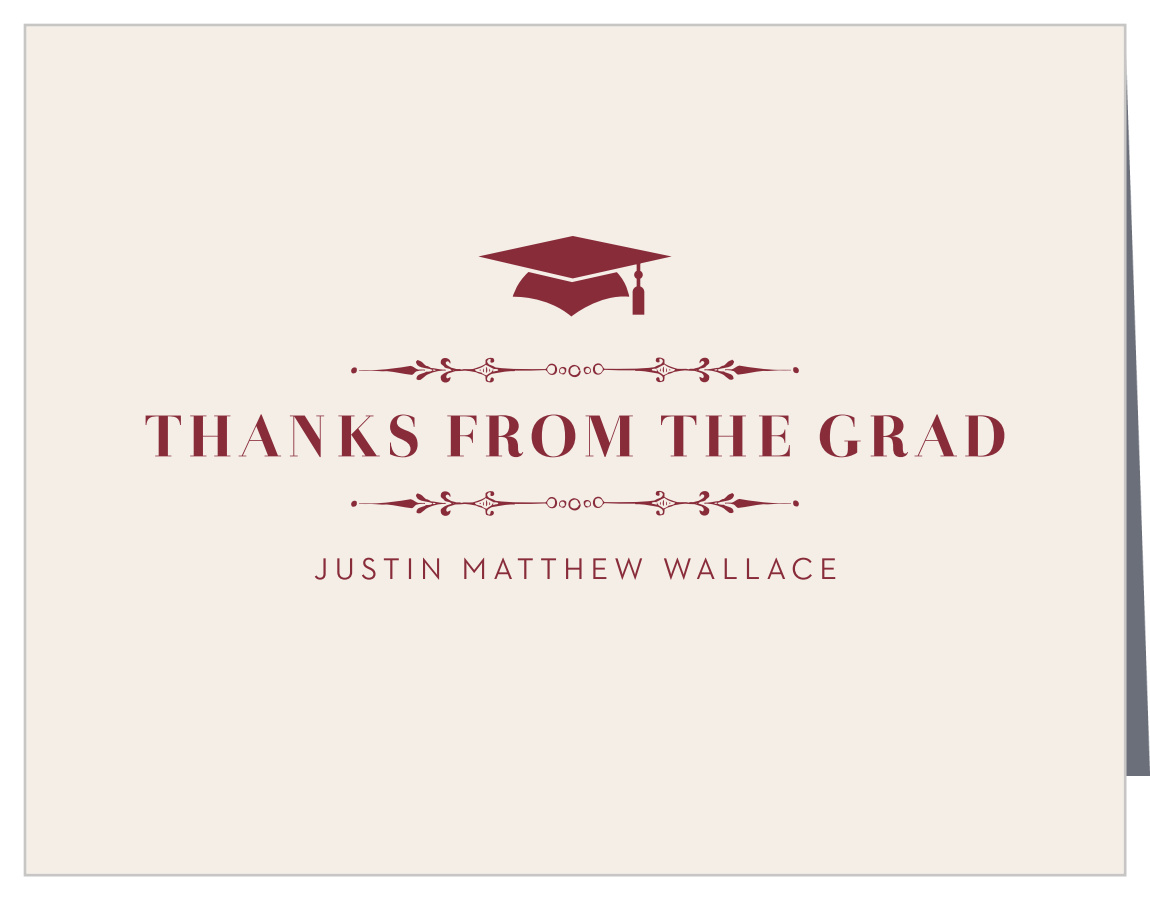 Formal Party Graduation Thank You Cards