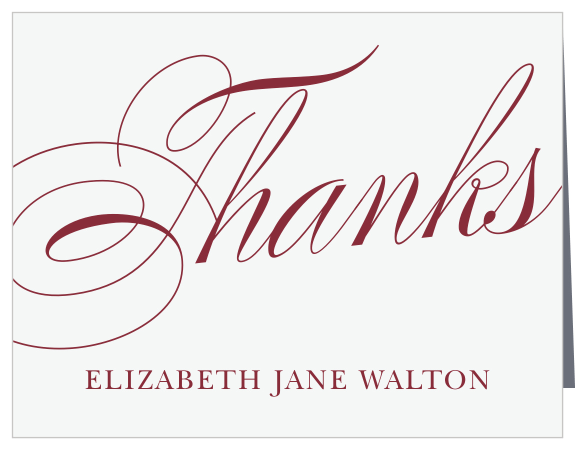 Luxe Script Graduation Thank You Cards