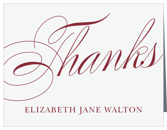 Show your appreciation with the elegant typeface of the Luxe Script Graduation Thank You Card. 
