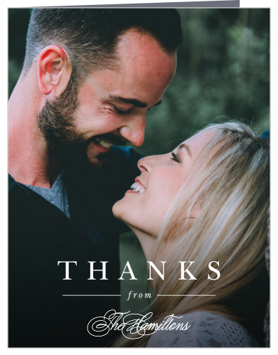 Our Chic Couple Wedding Thank You Cards express your appreciation for the support and presence of loved ones on your speical day.