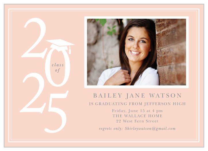 Create classic cards for your graduation ceremony using the Top of the Class Graduation Announcements.