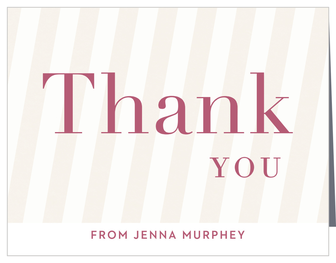 Striped Snapshots Graduation Thank You Cards