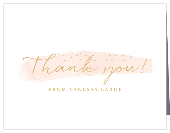 Say “Thank you!” with the handwritten style of the Scrapbook Memories Foil Graduation Thank You Card.