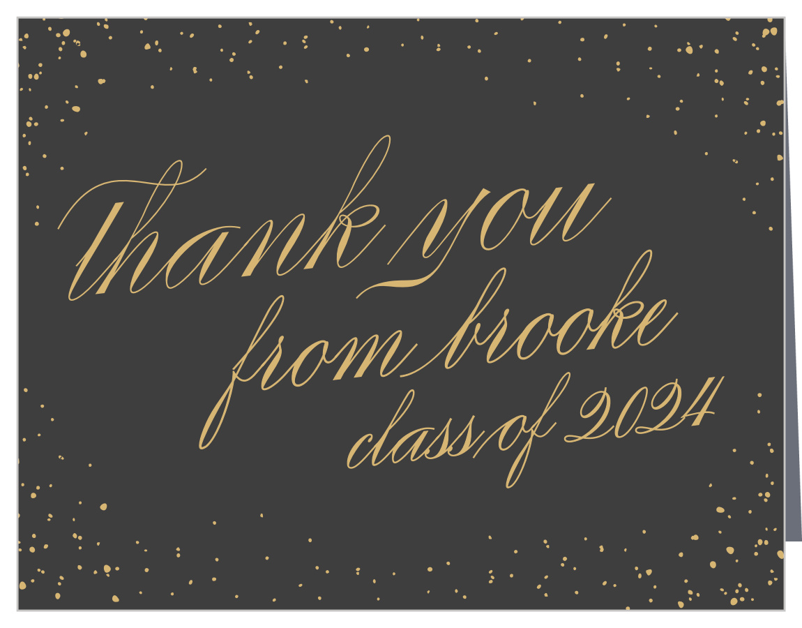 Starry Night Foil Graduation Thank You Cards