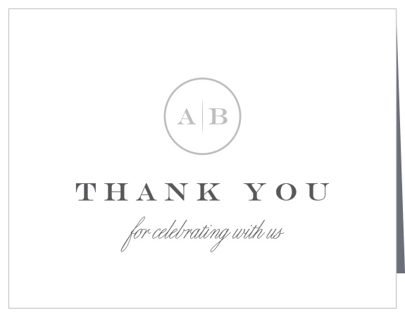Let your loved ones how much you appreciated their attendance at your event, by sending them our Minimalist Monogram Wedding Thank You Cards!