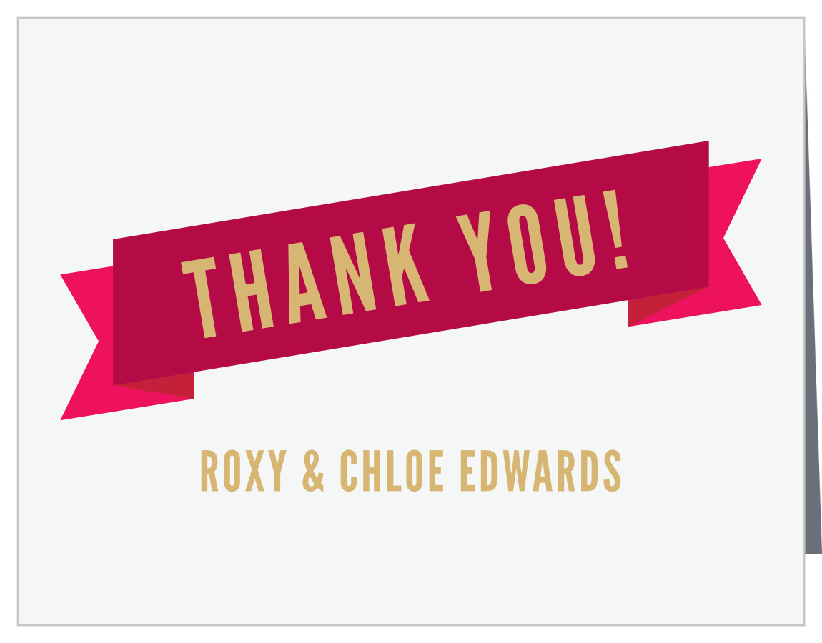 Two of A Kind Foil Graduation Thank You Cards