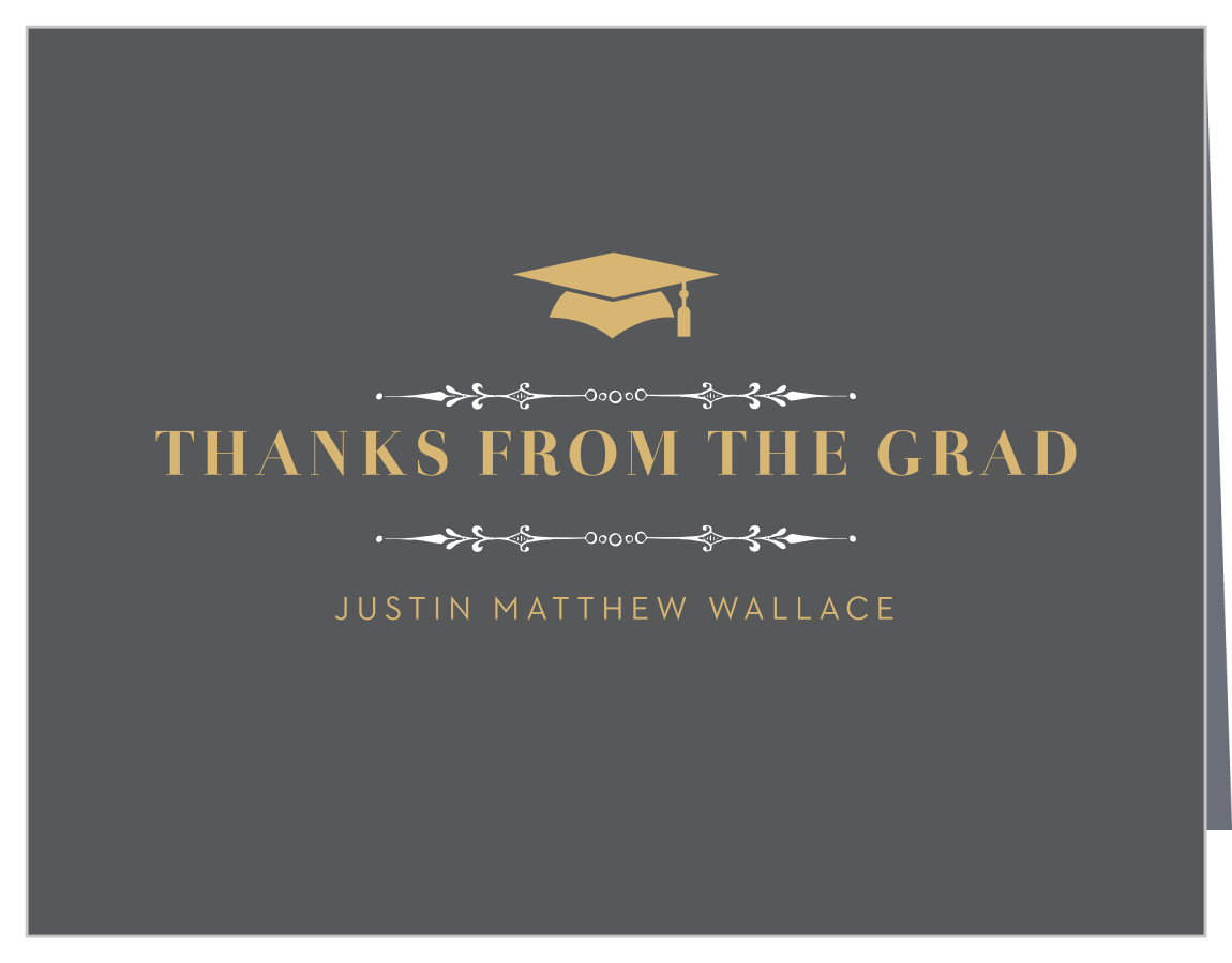 Formal Party Foil Graduation Thank You Cards