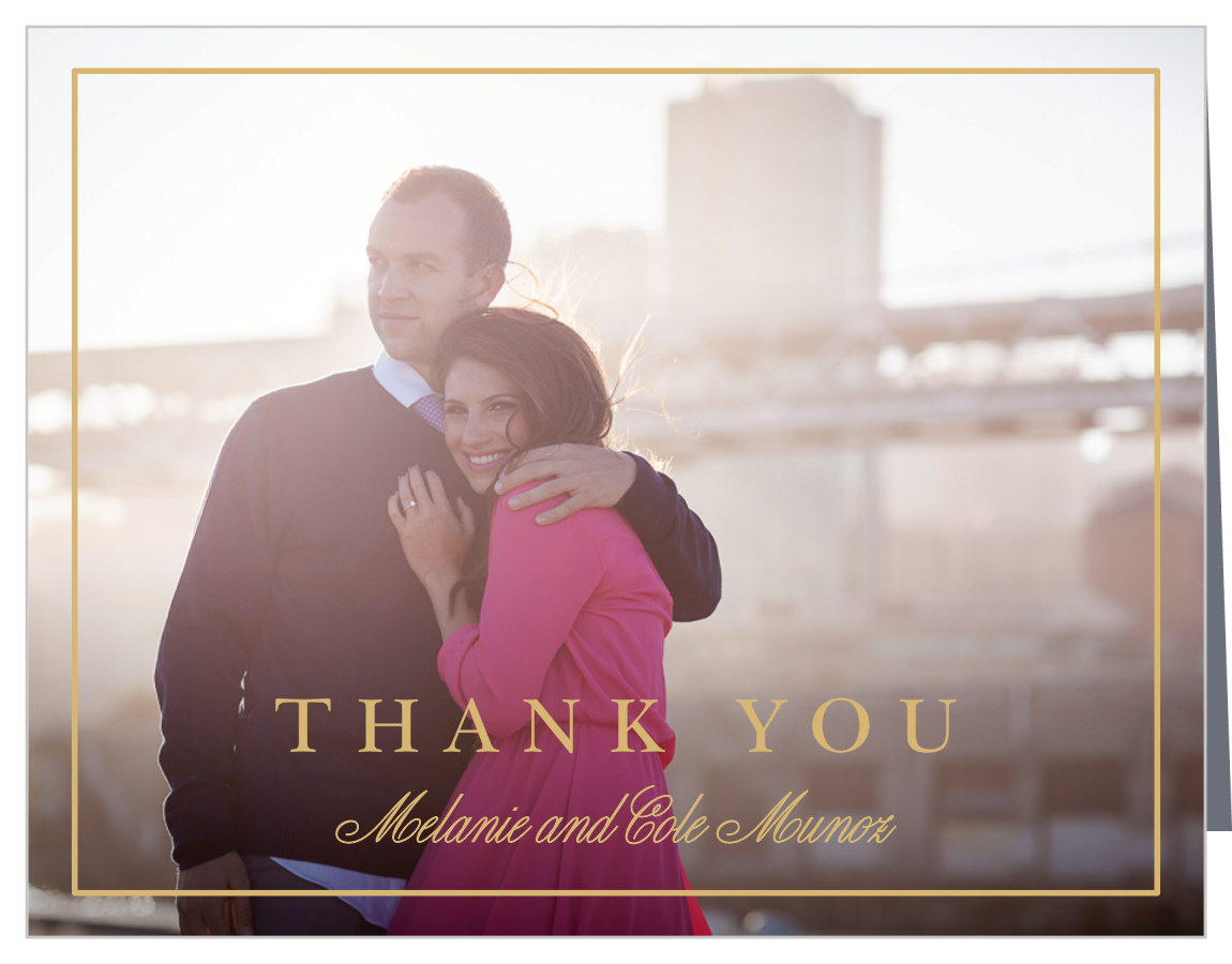 Completely Centered Wedding Thank You Cards