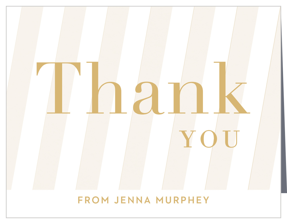 Striped Snapshots Foil Graduation Thank You Cards