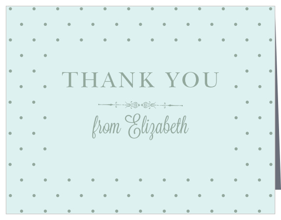 Thank the friends and family who showered you with gifts for your new little bundle with the Darling Dots Thank You Cards.