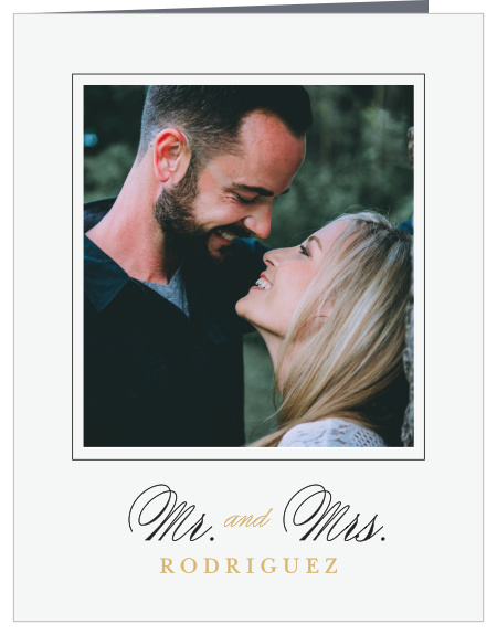 Our Timeless Classic Wedding Thank You Cards shares your appreciation for the support and presence of loved ones on your big day.