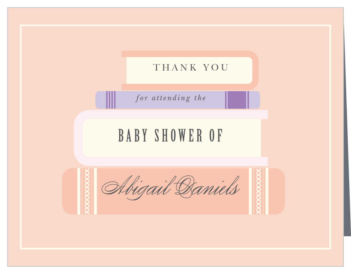 Baby Book Girl Baby Shower Thank You Cards