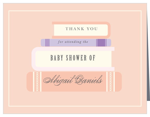 Share your gratitude with the bookish style of the Baby Book Girl Baby Shower Thank You Cards.