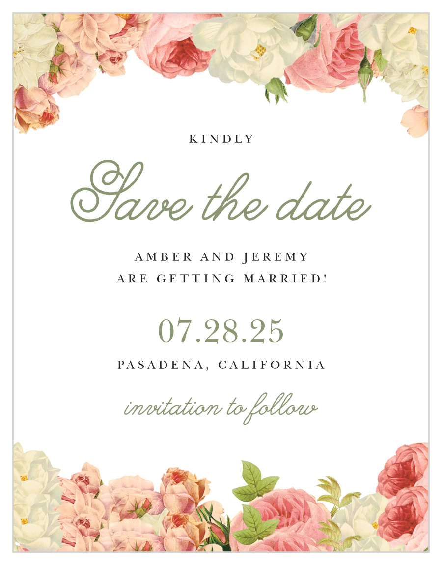 Alluring Florals Save the Date Cards