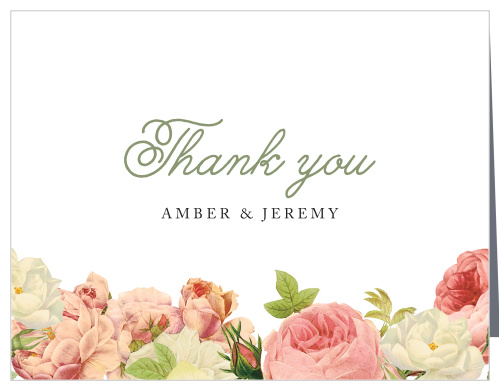 Alluring Florals Wedding Thank You Cards