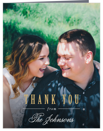Our Camo & Antlers Wedding Thank You Cards share your gratitude for the support and presence of loved ones on your big day.