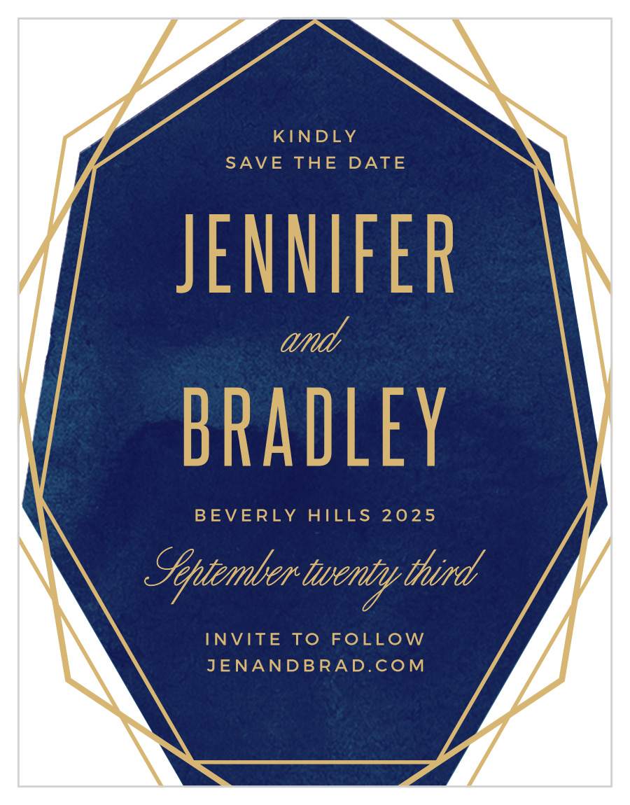 Divinely Modern Foil Save the Date Cards