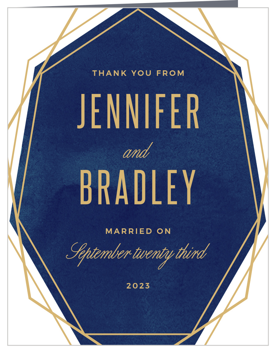 Divinely Modern Foil Wedding Thank You Cards