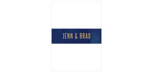 Tie your wedding stationery together with the soft, watercolor background of the Divinely Modern Foil Belly Bands.