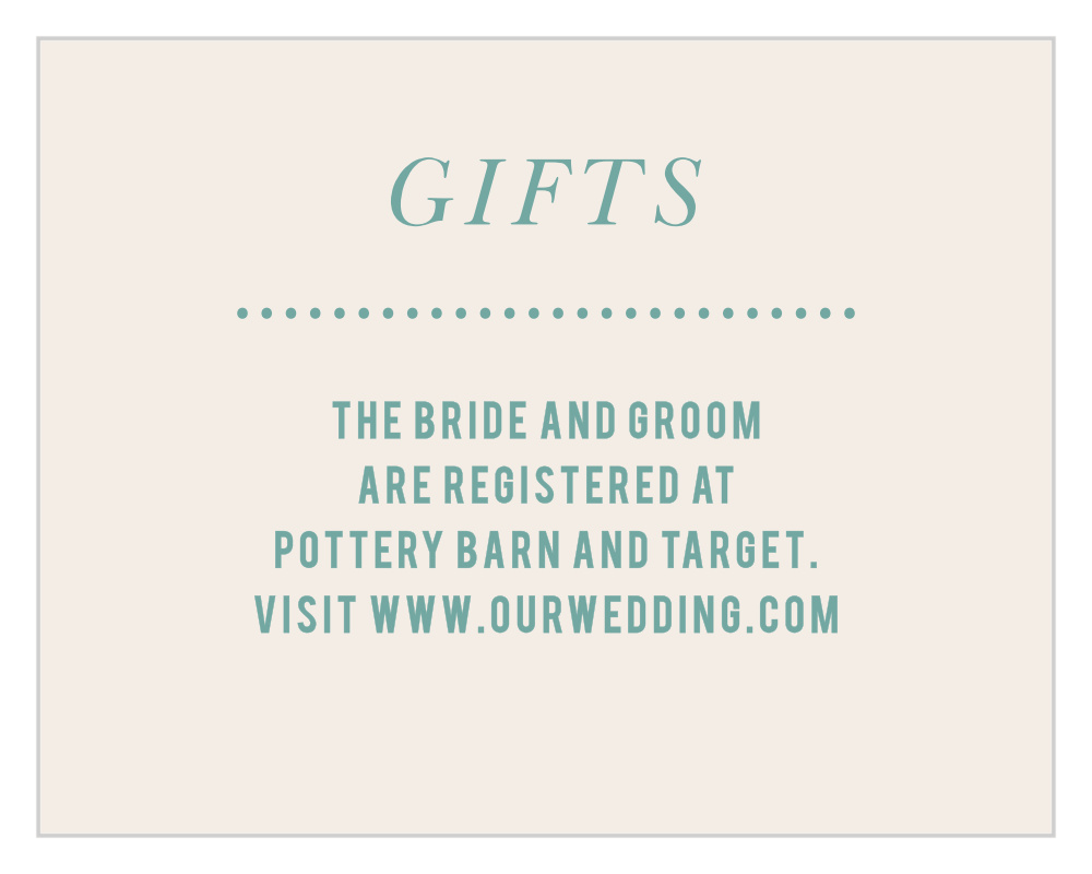 Just Loverly Registry Cards