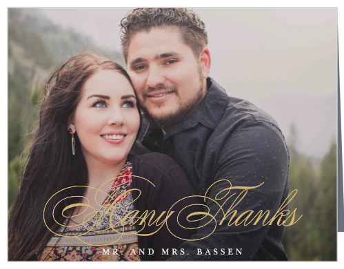 The presence and support of loved ones on your special day meant a lot to you, show them your appreciation with our Elegant Damask Wedding Thank You Cards.