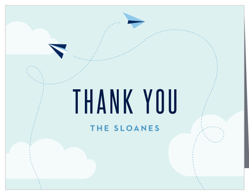Share your gratitude with the fun, vintage fonts of the Paper Planes Thank You Cards.