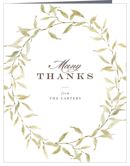 Let your loved ones know how much you appreciate their support, with our Vintage Classic Wedding Thank You Cards!