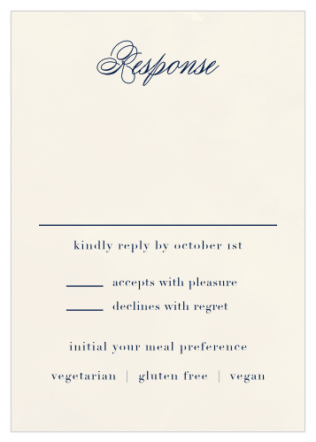 Collect RSVPs with the chic sophistication of the Geometric Dreams Response Cards from the Love Vs Design Collection at Basic Invite.