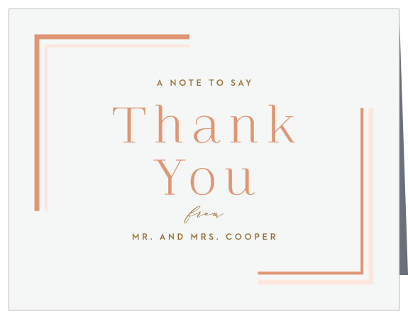 Show your appreciation for your family and friends, by sending them our Clean Lines Wedding Thank You Cards!