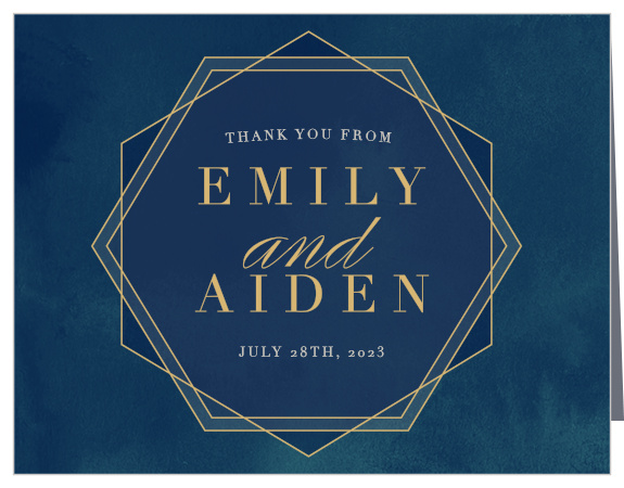 Geometric Dreams Foil Wedding Thank You Cards