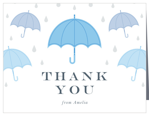 Illustrated Info Boy Baby Shower Thank You Cards