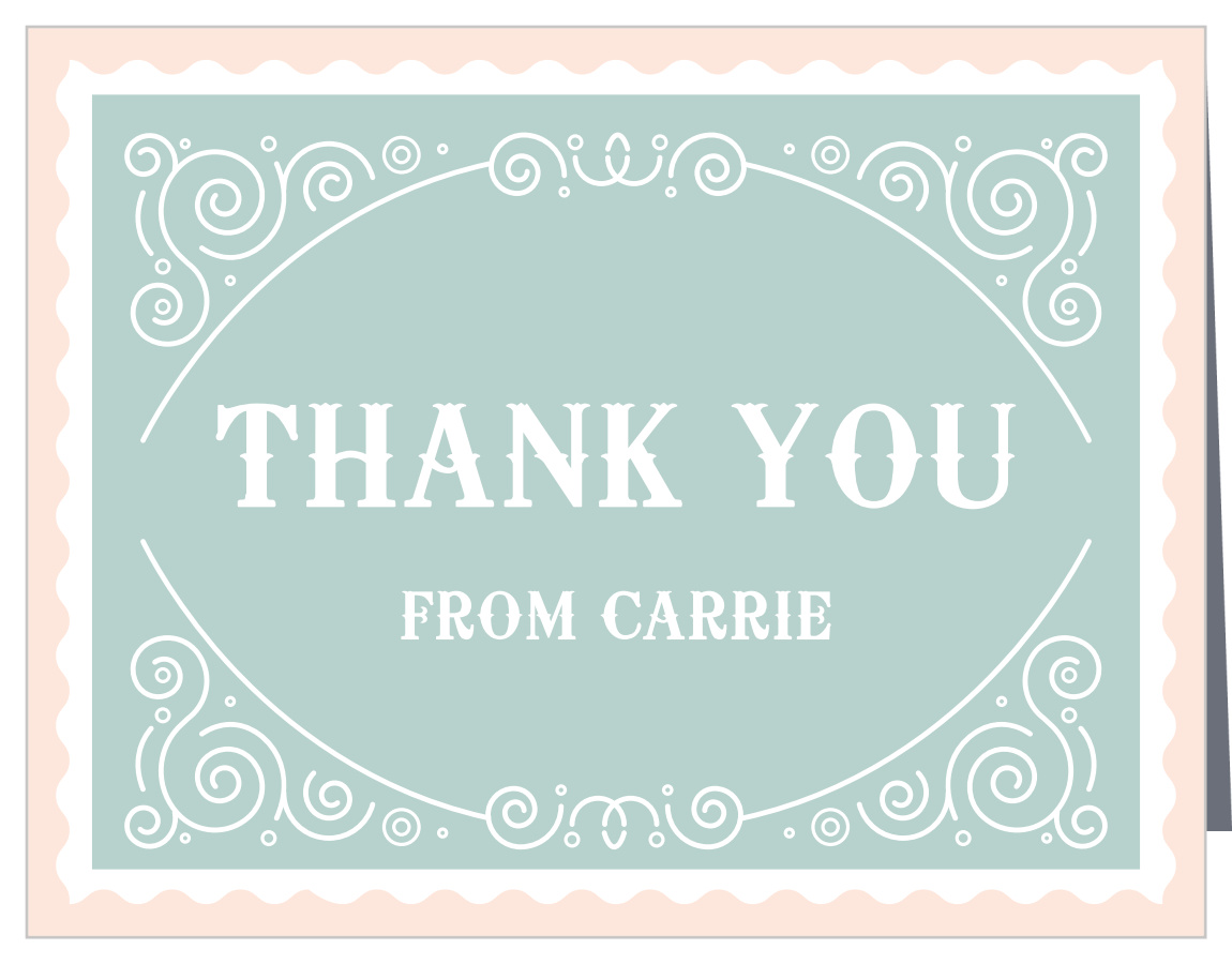 Frilly Fairgrounds First Birthday Thank You Cards
