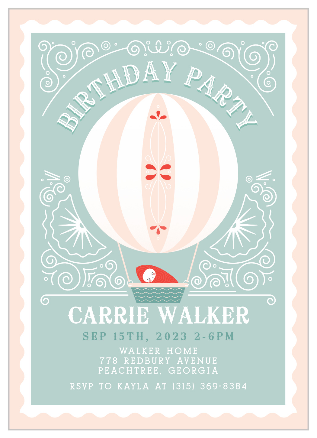 Frilly Fairgrounds First Birthday Invitations