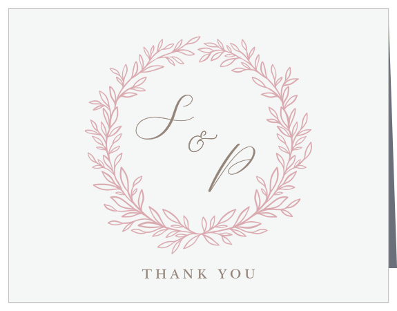 The presence and support of loved ones on your special day meant a lot to you, show them your appreciation with our Circled Monogram Wedding Thank You Cards.