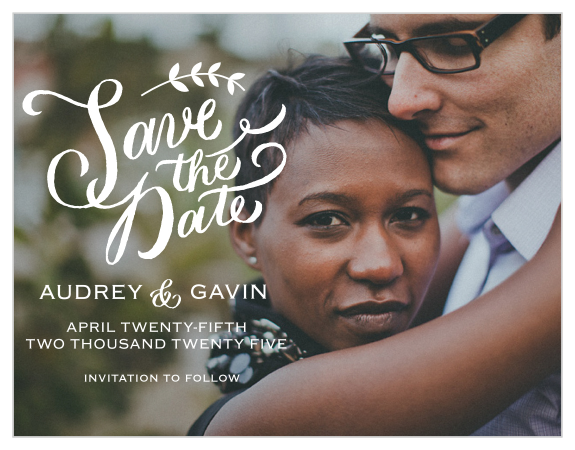 Lovely Lettering Save the Date Cards