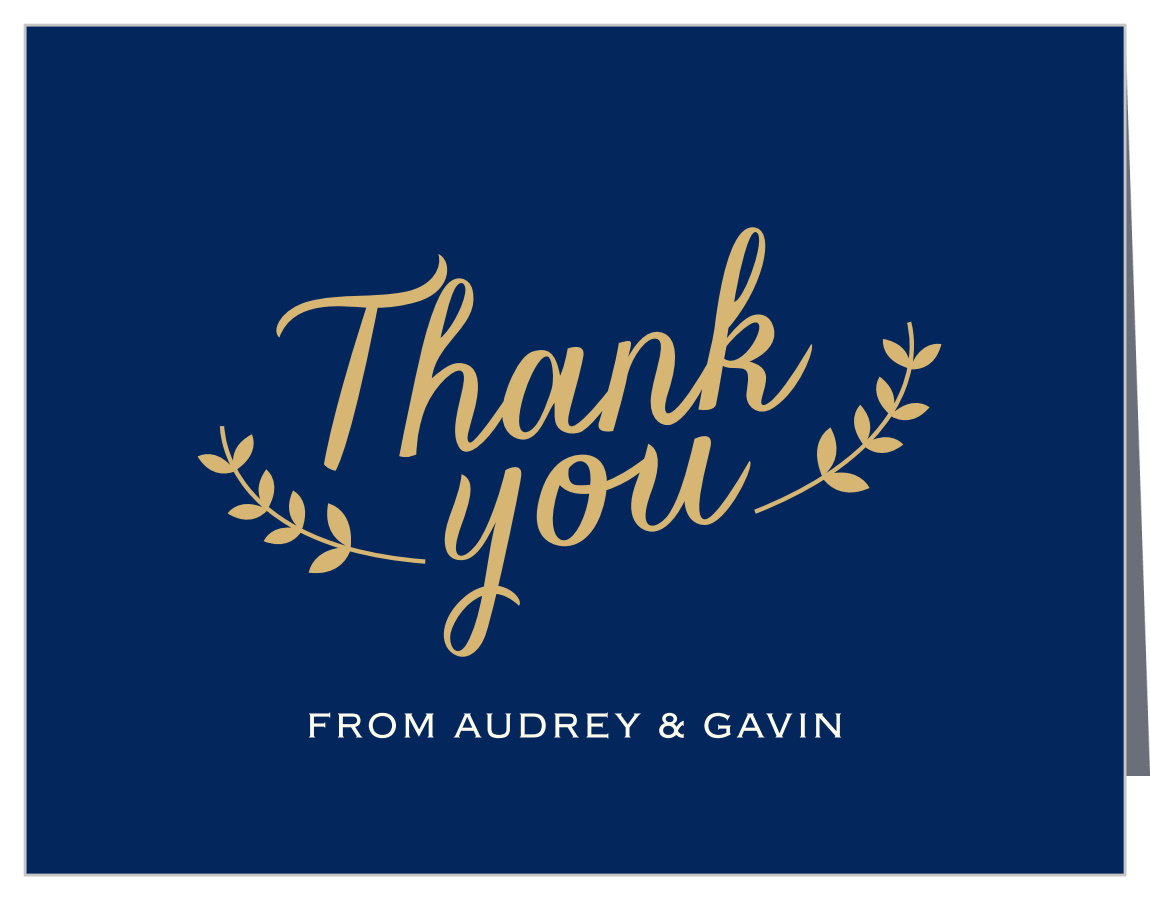 Lovely Lettering Foil Wedding Thank You Cards