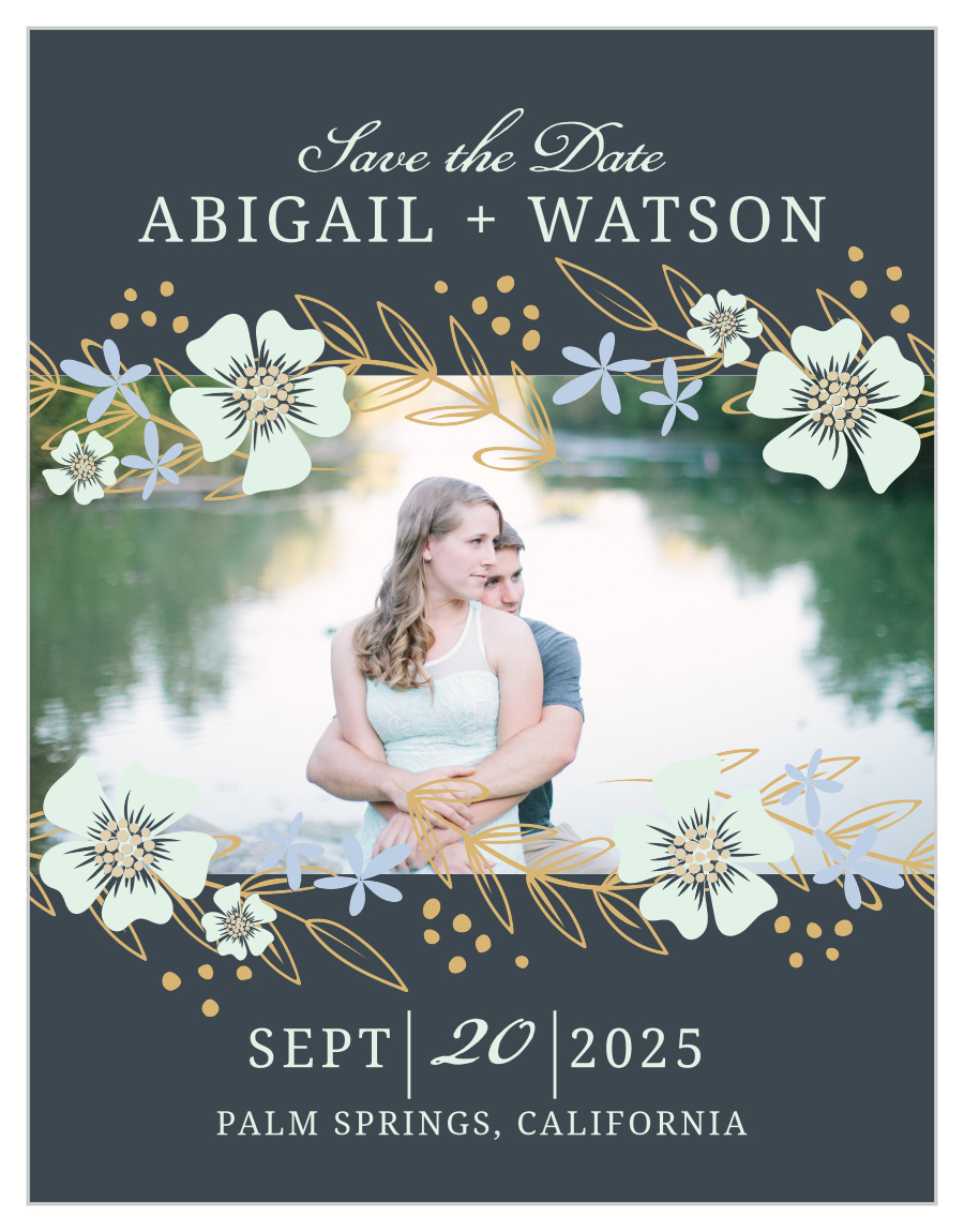 Radiant Garden Foil Save the Date Cards